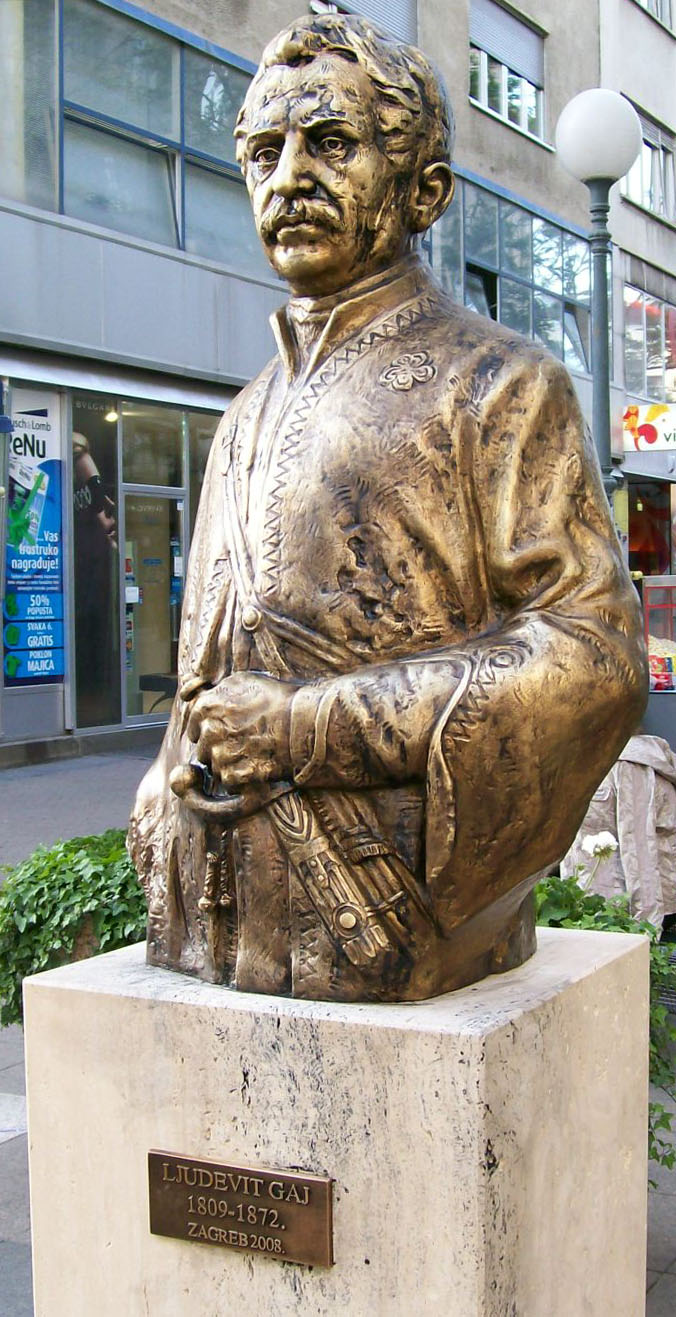 Statue of Ljudevit Gaj in Zagreb, Croatia